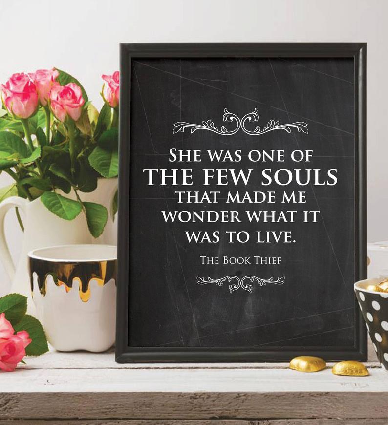 Book Thief black and white book poster