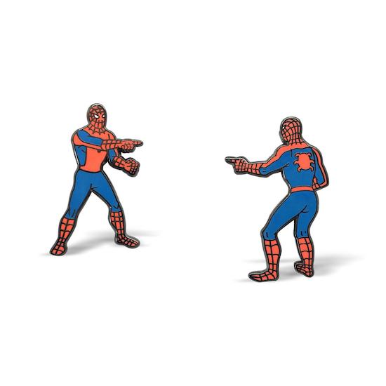 spider-man pointing meme pins