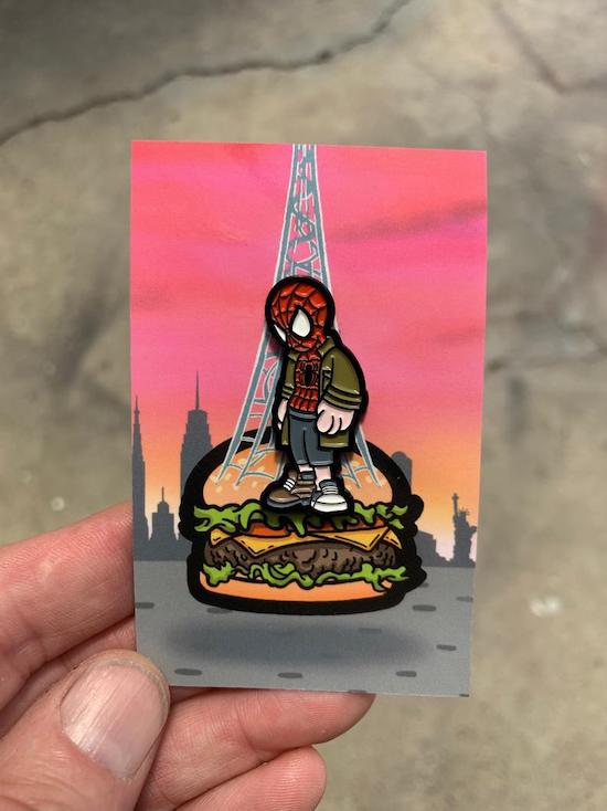 spider-man enamel pin peter b. parker