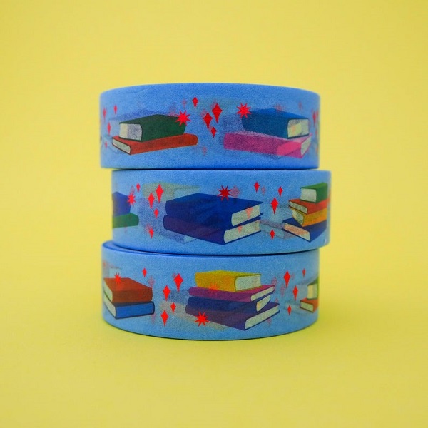 Book Red Foil Washi Tape by fairycakes