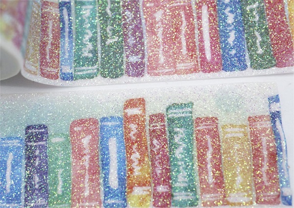 Shining Glitter Books Washi Tape by Fouryoubest