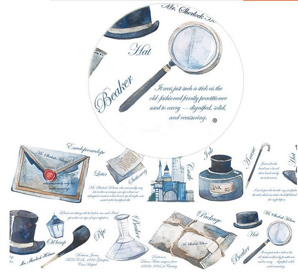 Sherlock Holmes Washi Tape by alicemolds