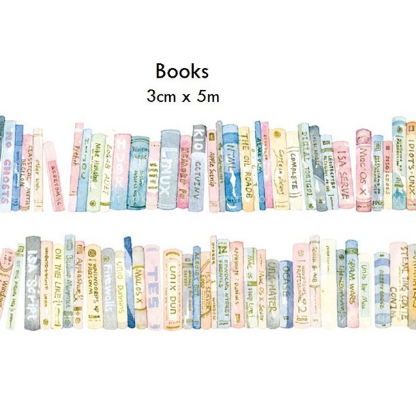 Books Washi Tape by TinyHeartCo