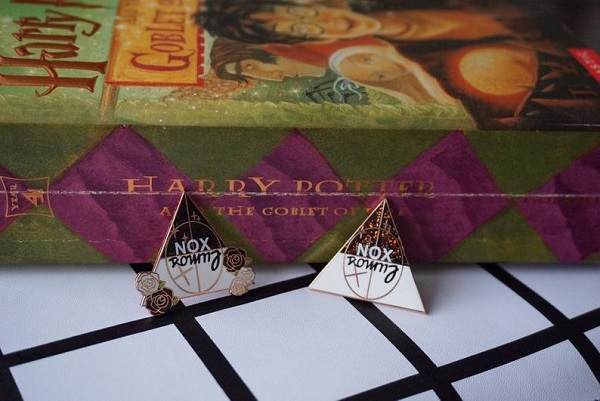 Nox and Lumos Deathly Hallows enamel pin