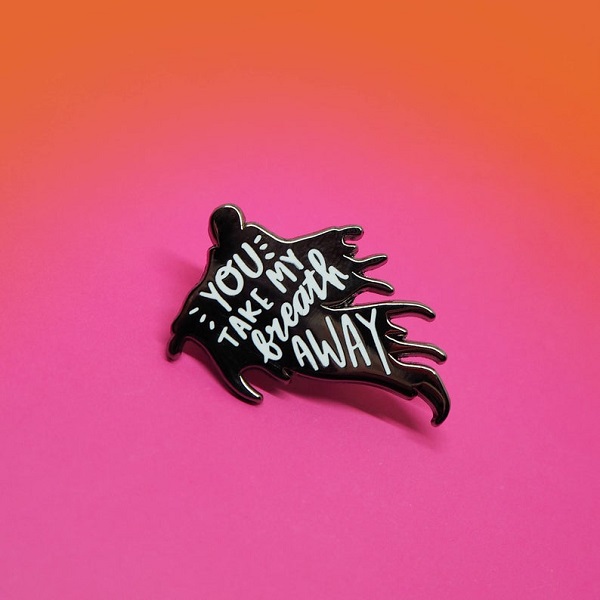 You take my breath away dementor silhouette enamel pin