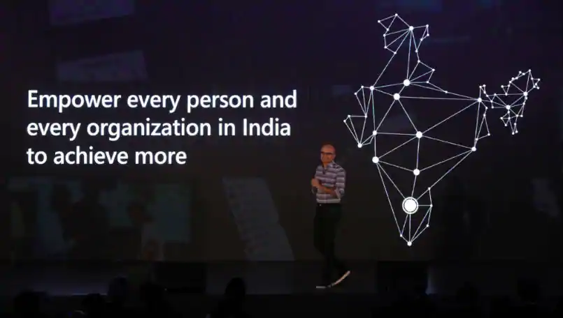 satya nadella, microsoft, microsoft ceo satya nadella, satya nadella india visit, future decoded, bangalore, technology, microsoft azure, reliance jio