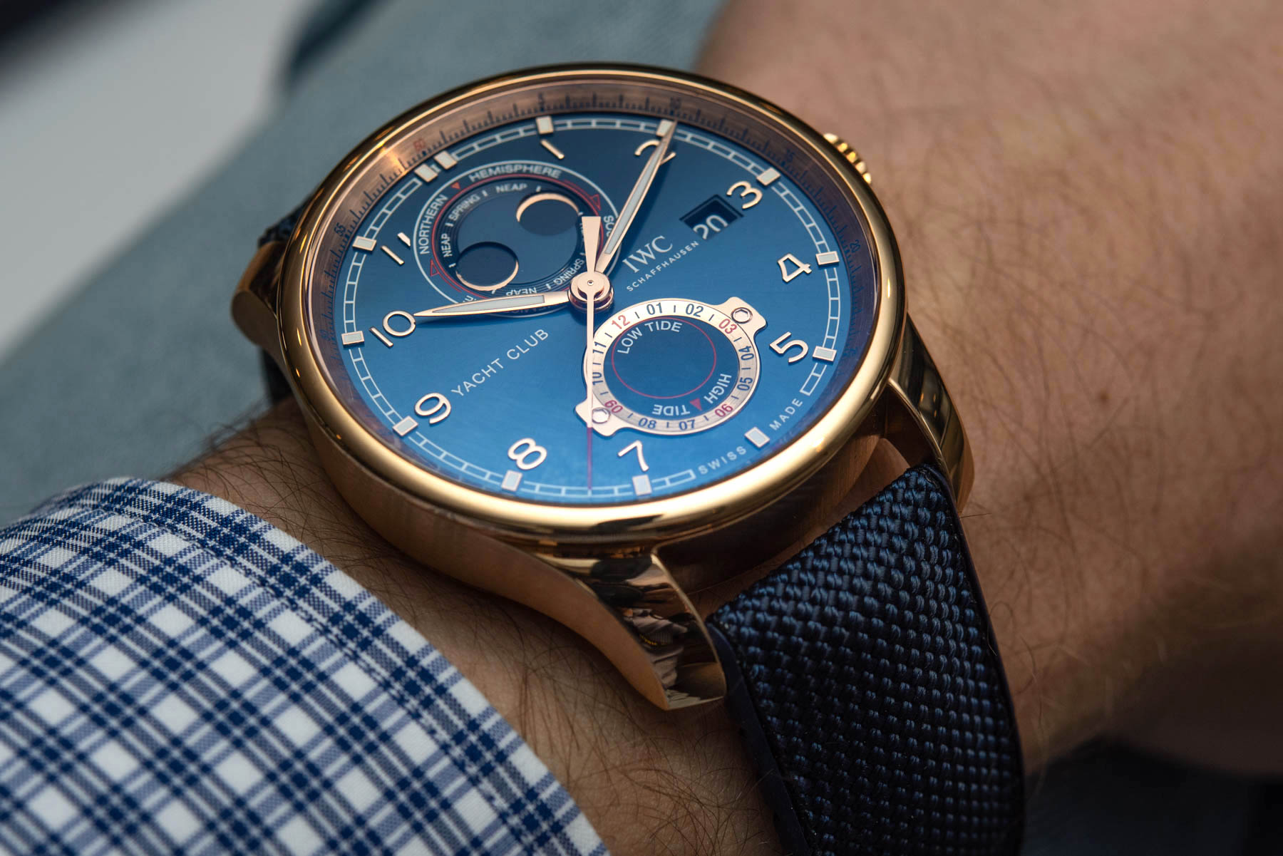 Hands-On Debut: IWC Portugieser Yacht Club With New Moon & Tide Complication Hands-On Hands-On Debut: IWC Portugieser Yacht Club With New Moon & Tide Complication Hands-On