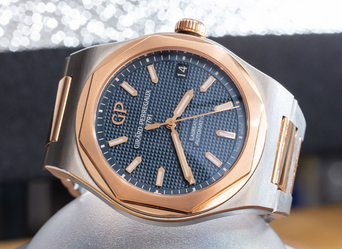 Girard-Perregaux Laureato 42 MM Titanium & Pink Gold Watch Review Wrist Time Reviews Girard-Perregaux Laureato 42 MM Titanium & Pink Gold Watch Review Wrist Time Reviews