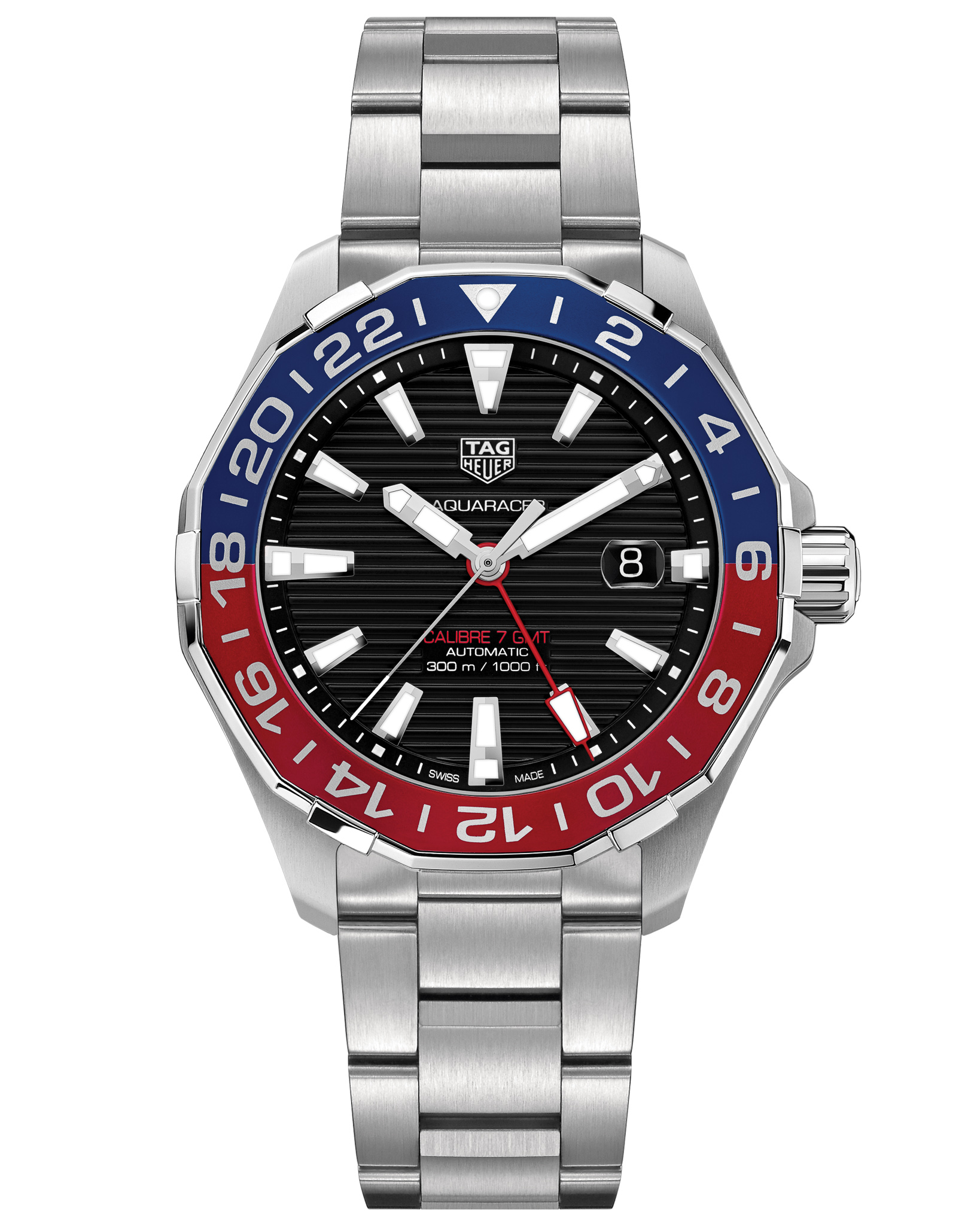 TAG Heuer Adds New Blue Dial To Aquaracer Calibre 7 GMT Lineup Watch Releases 