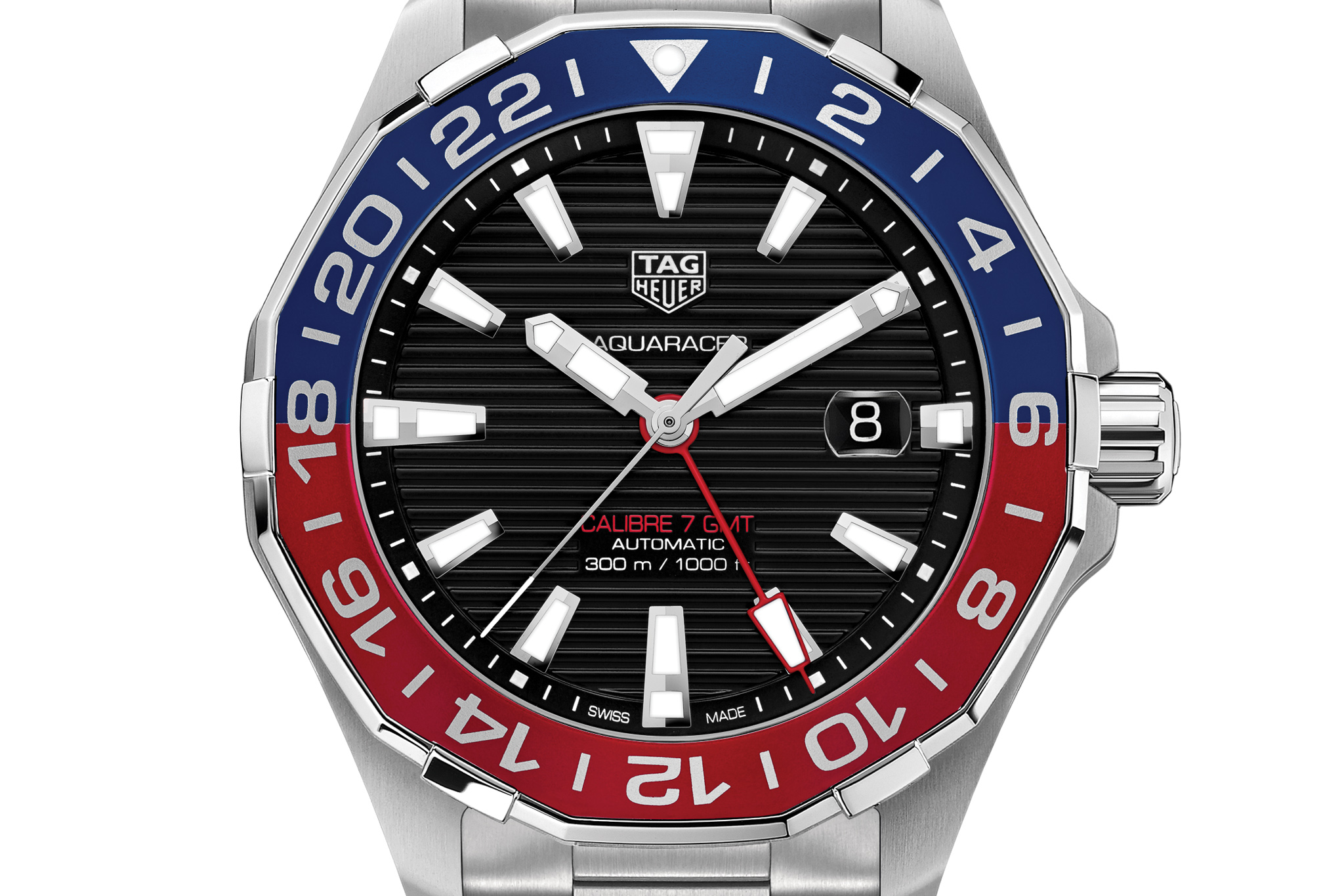TAG Heuer Adds New Blue Dial To Aquaracer Calibre 7 GMT Lineup Watch Releases 