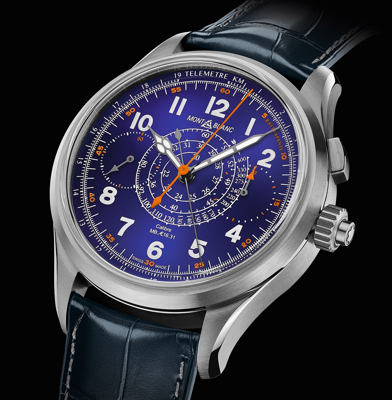 Montblanc 1858 Split-Second Chronograph Limited-Edition Blue Watch Watch Releases 