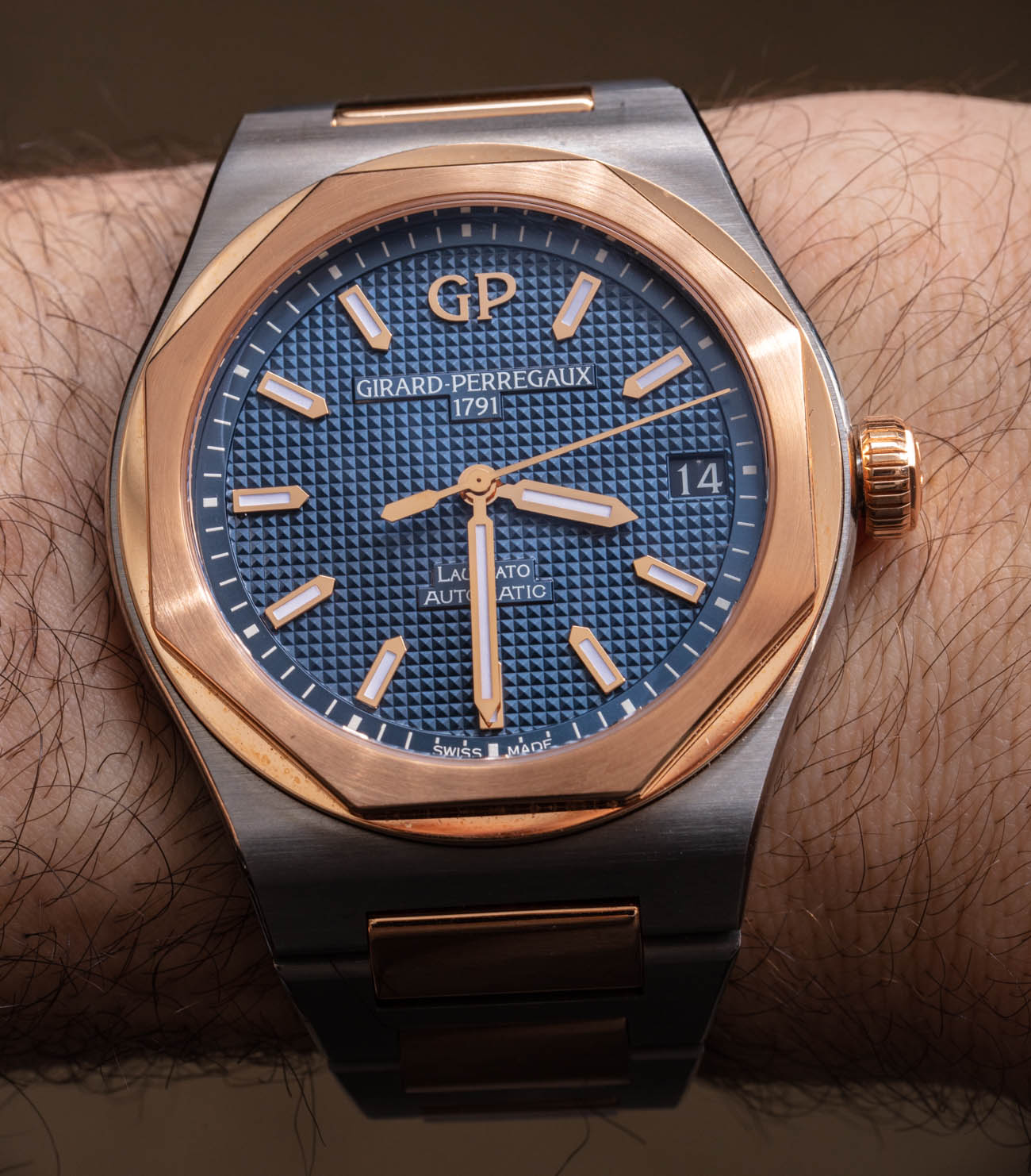 Girard-Perregaux Laureato 42 MM Titanium & Pink Gold Watch Review Wrist Time Reviews Girard-Perregaux Laureato 42 MM Titanium & Pink Gold Watch Review Wrist Time Reviews