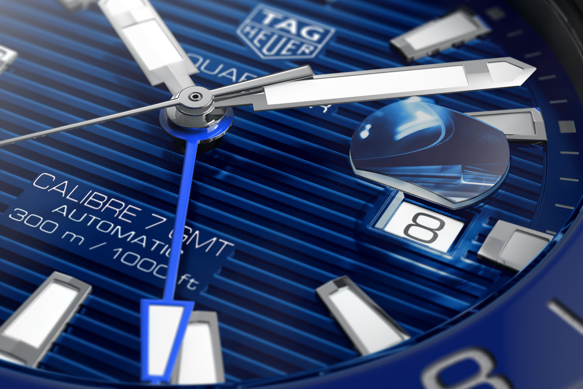 TAG Heuer Adds New Blue Dial To Aquaracer Calibre 7 GMT Lineup Watch Releases 