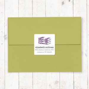 Bookish return address labels